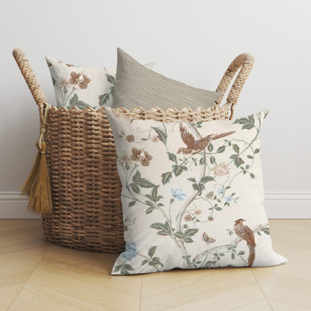 Laura Ashley Summer Palace Sage Apricot Cushion